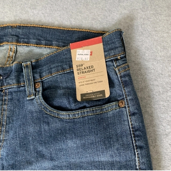 NWT Levi's 559 Jeans 30 x 30 Relaxed Straight Leg Stretch - Picture 14 of 16
